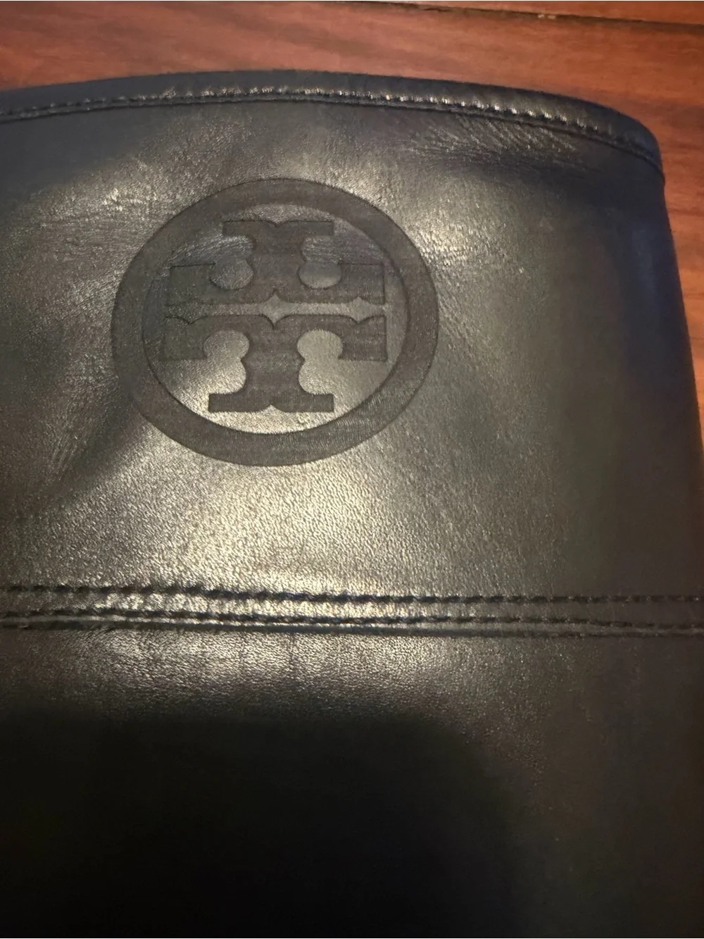 Tory Burch Black Leather Knee-High Riding Boots